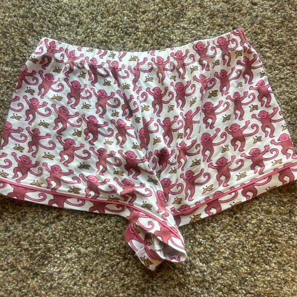 Roller Rabbit Pink Monkey Shorts - Picture 3 of 4